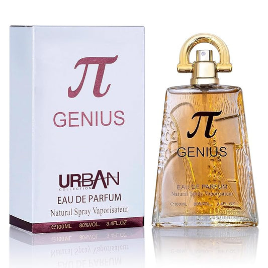 Genius for Men Eau De Parfum - High-End Fragrance with a Combination of Mandarin, Rosemary, Galbanum & Pine Needle - Fragrance That Will Get You Noticed - 100ml Bottle with 100% recycled box
