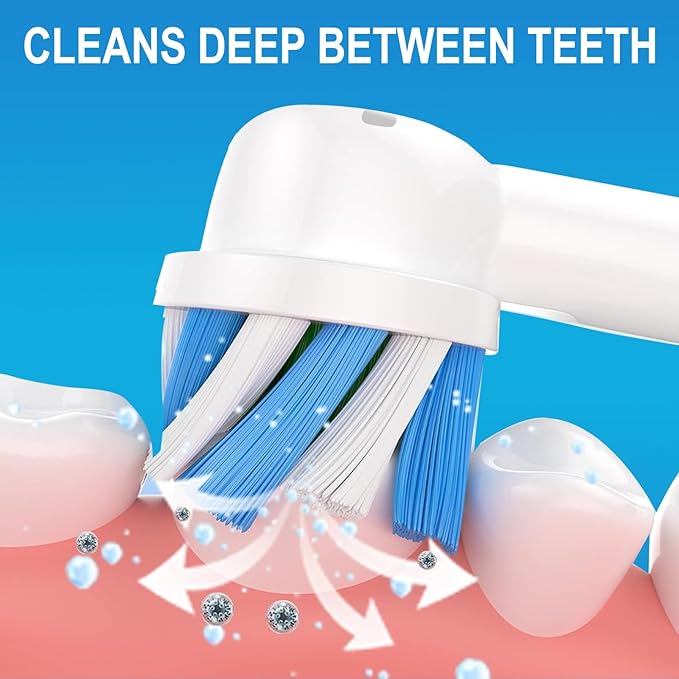 Replacement Toothbrush Heads Compatible with Oral B Pro 1000,Professional Clean,Gentle on Gums,Brush Head Refills Compatible with Oral B Braun Genius/Smart/Vitality Series,8 Pack