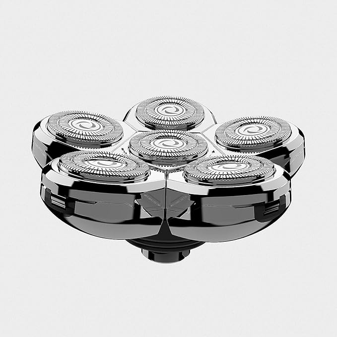 Head Shavers Replacement Blades, 6 Blades Shaver for Bald Men Replacement, Easy Install Electric Razor, Shaver Replacement Blades, Head Shavers for Bald Men (6 Heads)