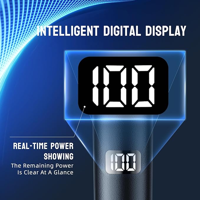 Nose Hair Trimmer for Men & Women - Professional Painless Eyebrow & Facial Hair Trimmer for Male and Female, Travel Ear and Nose Hair Clipper, USB Rechargeable Trimmers with LED Light Digital Display