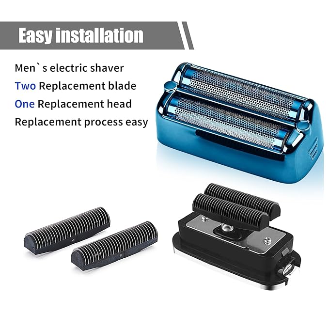 Shaver Replacement Foil and Cutter，Compatible with BaBylissPRO FXONE BLUEFX Double Foil Stick Shaver,BLUE