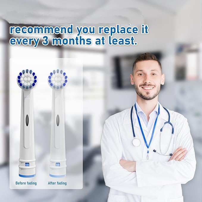 Replacement Toothbrush Heads Compatible with Oral B Braun,12 Pack Electric Toothbrush Heads Brush Heads Refill for Oral-B 7000/Pro 1000/9600/ 500/3000/8000