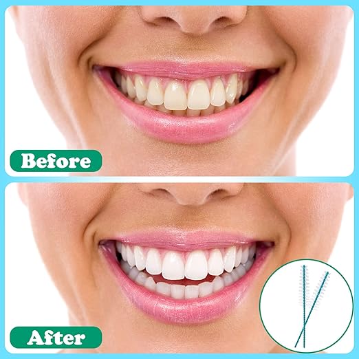 Interdental Brush Dental Picks Tooth Floss Interdental Brush Between Teeth Refills White Refills for Tooth Cleaning(60 Pieces,Tight)