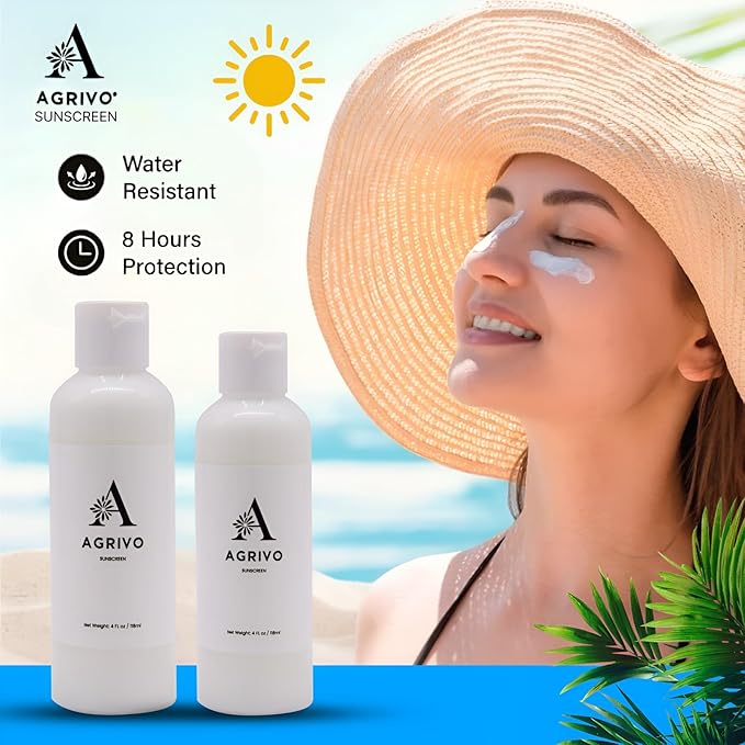 Sunscreen Facial Moisturiser SPF 30+ 4 OZ - Natural Aloe Vera Gel Sunscreen for Face, Water-Resistant Sun Lotion, 8-Hour Sun Protection, Safe for Kids & Sensitive Skin Sunscreen for Oily Skin