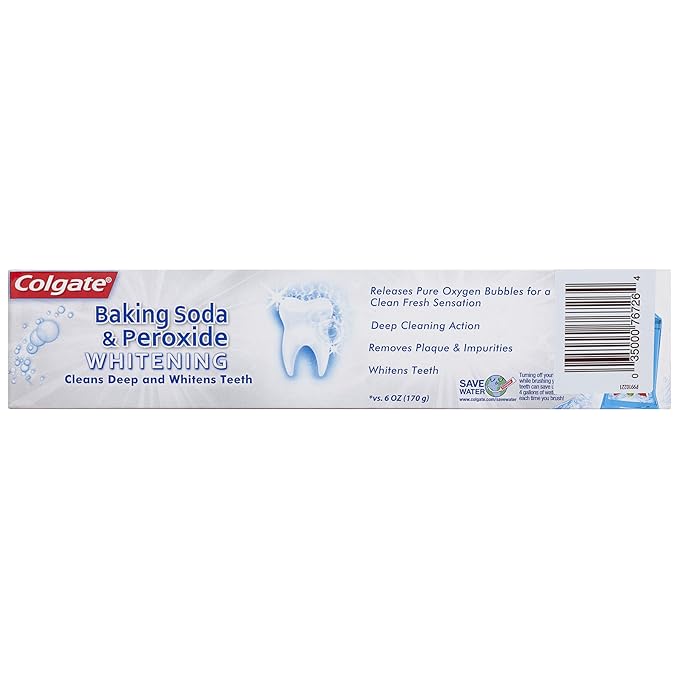 Colgate Baking Soda and Peroxide Whitening Toothpaste - 8 ounce (3 Pack)