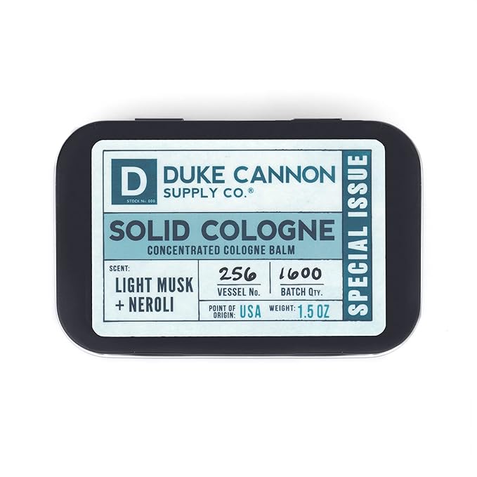 Duke Cannon Supply Co. Solid Cologne - Men's Concentrated Balm, 1.5 oz. (Light Musk + Neroli)