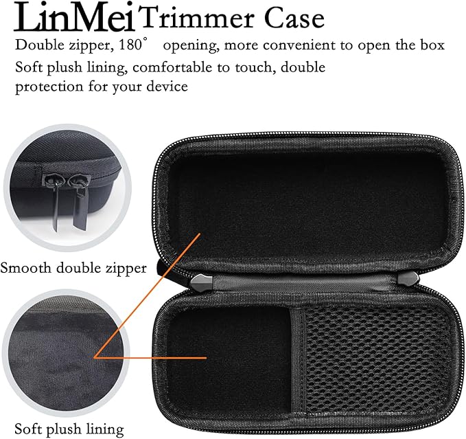 LinMei Hard Case Compatible with Trimmer, Travel Organizer Carrying Box for QP2520, QP2530, QP2620, QP2630 Face & Body Electric Trimmer Shaver