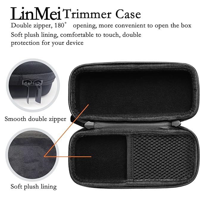 LinMei Hard Travel Case for Electric Trimmer & Shaver Compatible with One Blade QP2520, QP2530, QP2620, QP2630 - Waterproof, Durable and Compact Organizer