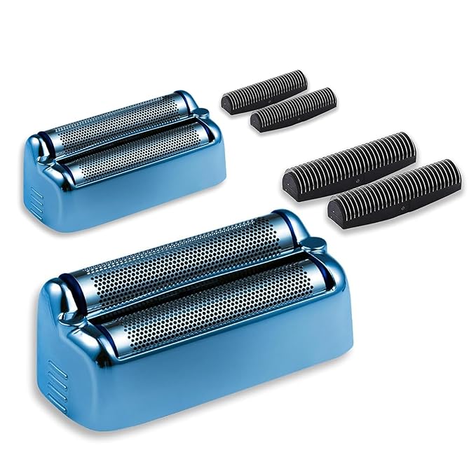 2 Pack Shaver Replacement Foil and Cutter，Compatible with BaBylissPRO FXONE BLUEFX Double Foil Stick Shaver,BLUE