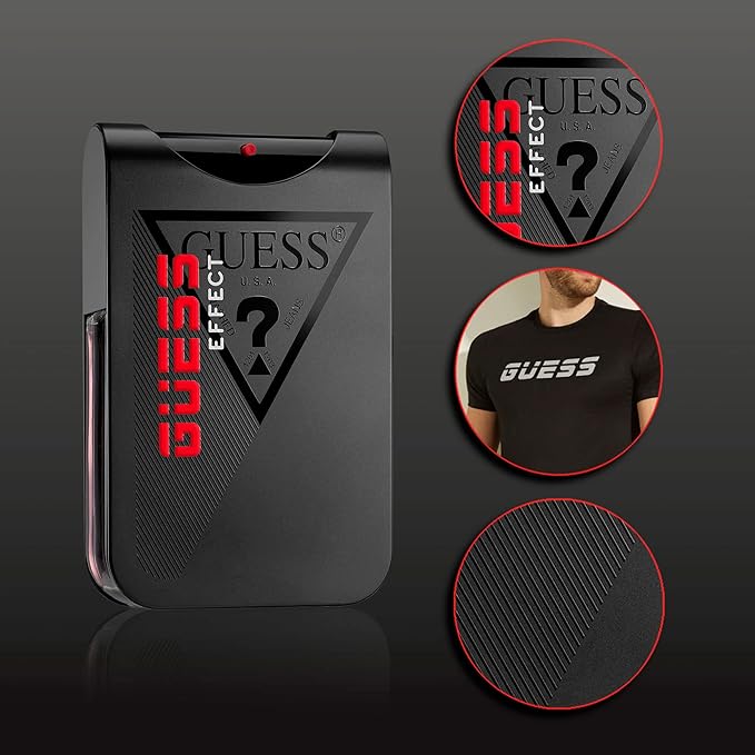 Guess Effect 2 Pieces Gift Set for Men, (3.4 Ounce Eau de Toilette Spray + 6.0 Deodorizing Body Spray)