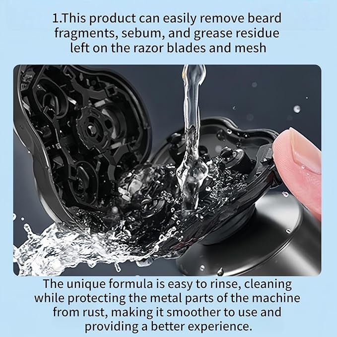 250ml Men's Shaver Cleaning Solution Compatible With Braun CCR2，Compatible With Philips CC13 JC301 CC13，Compatible With Panasonic ES-LM56 ES-4L(1pcs)