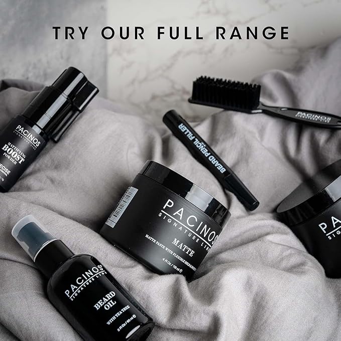 Pacinos Hair Fiber Kit - Conceal Thinning Hair Instantly with Fiber Hold Spray - Black
