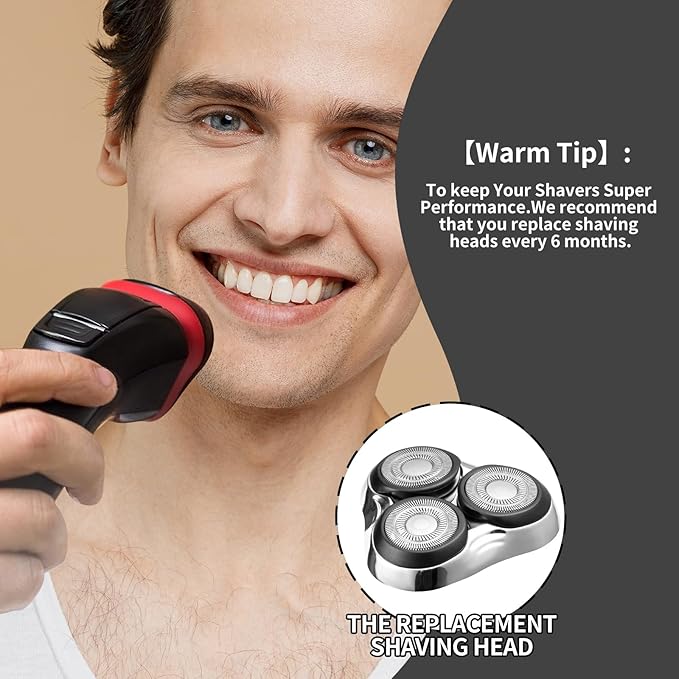 Universal Rotary Replacement Shaver Head,Compatible with Remington Shaver Series,for R3,R4,R5,R6,R7,R8,SP-3141 and SP-5161 Foils/Blades (Silver(2 Count))