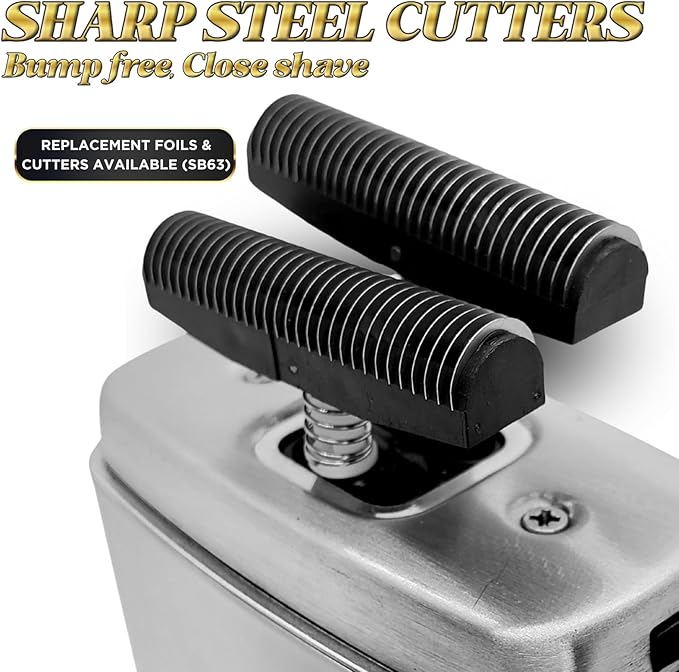 Supreme Trimmer Replacement Foil & Cutter SB63 | Hypoallergenic Foil for Crunch STF602 | Gray