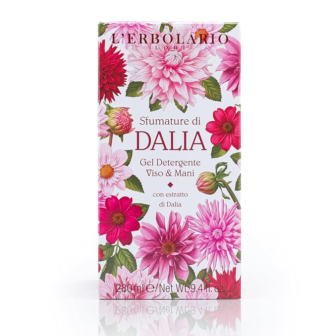 L'Erbolario Shades Of Dahlia Cleansing Gel - Softens, Moisturizes And Protects Skin - With Exotic And Sensual Formula Of Dahlia Extracts - Contains Hydrolyzed Protein For Delicate Skin - 9.4 Oz