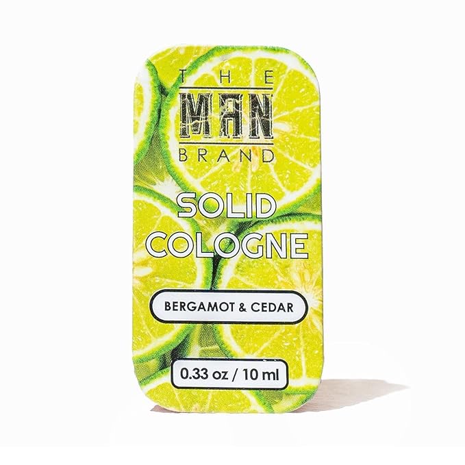 Mini-Tin Solid Cologne Sample Set in Vintage Slide Tin, Solid Perfume with a Sweet Tobacco, Citrus Bergamot, and Sandalwood Men's Fragrance (3 Pack of 0.33 Ounce Each)