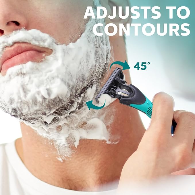 100 Pcs Men's Disposable Razors Bulk 3 Blade Men Razors for Head Sensitive Skin Comfortable Shave