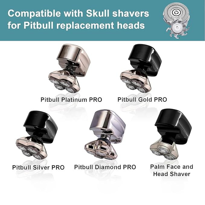 Shaver Replacement Blades compatible with Skull Shaver Pitbull Gold PRO Shaver Replacement Blade,Shaver Replacement Heads for Pitbull Platinum Pro Shaver
