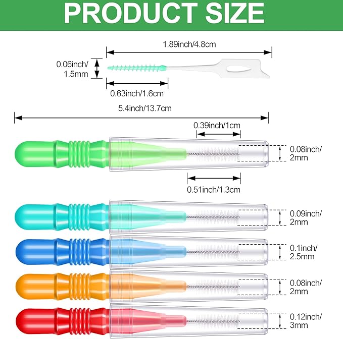 Patelai 350 Pieces Interdental Brush Tooth Floss Tooth Cleaning Tool Toothpick Dental Flossing Head Oral Flosser Refill Dental Flosser Toothpick Cleaners