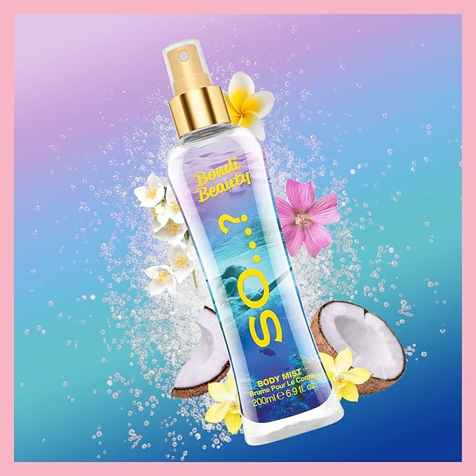 Bondi Beauty Body Mist by So…? - Fruity Gourmand Scent - Perfume for Women - Jasmine, Vanilla Notes - Gifts - Body Spray for Women - 6.9 oz