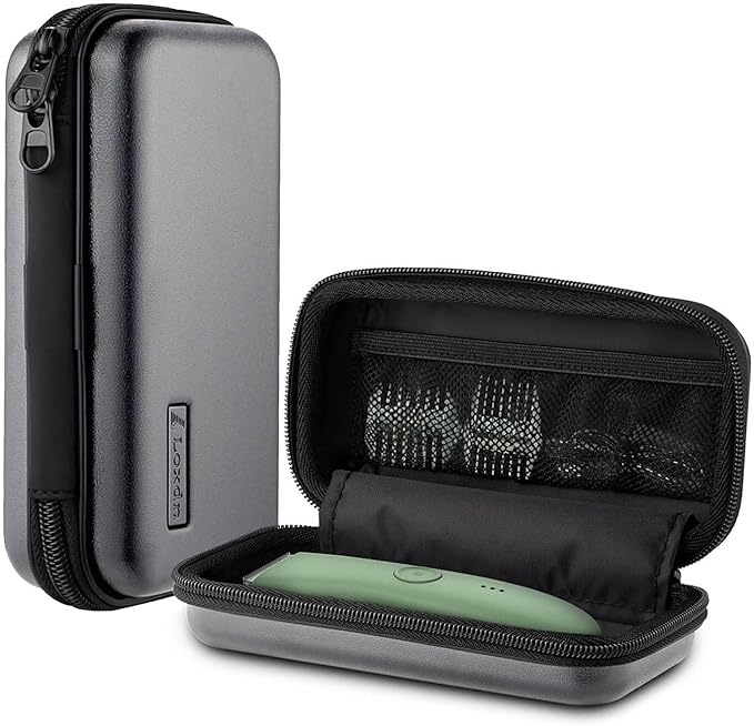 EVA Hard Case for Meridian/MANSPOT Shaver Groin & Body Hair Trimmer - Men's Grooming Organizer Storage Bag for Electric Razor and Accessories - Case Only (Grey)