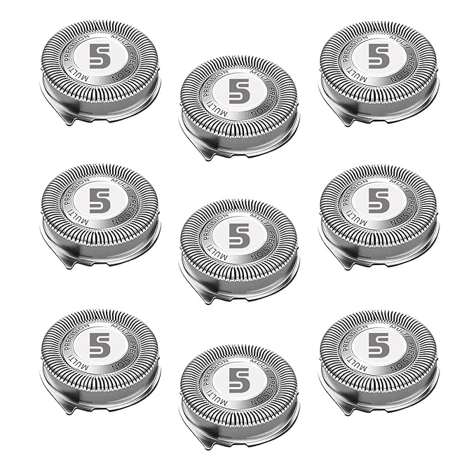 SH50 Replacement Heads For Series 5000 Electric Shaver With Phillips 5000 (S5xxx), AquaTouch (S5xxx), PowerTouch (PT8xx, PT7xx), 9-Pack