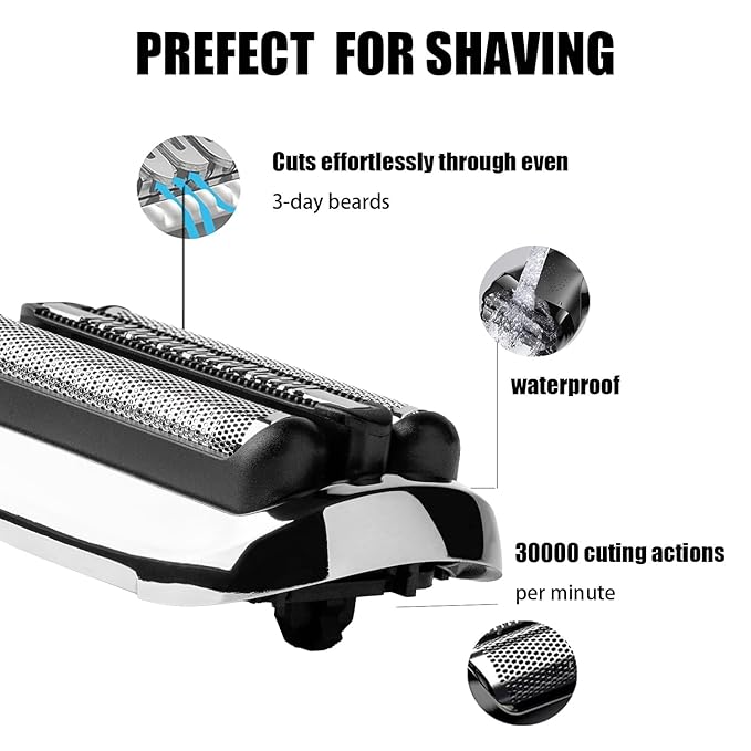 73S-Series 7 Replacement Foil & Blades Compatible with Braun S7 Replacement Head,73S Replacement Shaver Heads for Braun Series 7 360 Electric Razors Shaver 5764 7020s 7025s 7085cc 7027cs 7071cc 7075cc