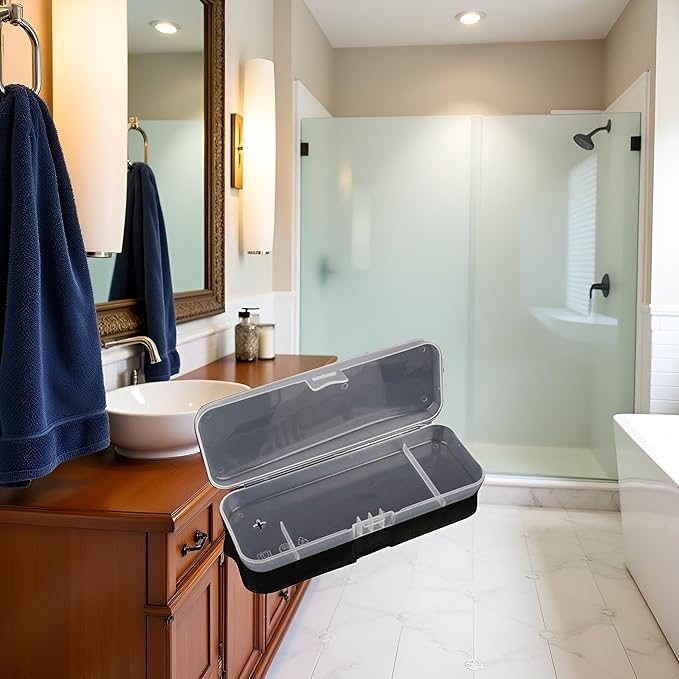 Transparent Shaving Box for Shaver Razor, Razor Protector Plastic Box Cover Container Storage for Manual Razor System Shaver Accessories, Men's Electric Shaver Accessories