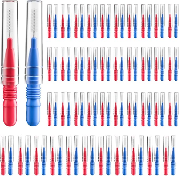 RAZOKO Interdental Brush, Flossing Head,Easy Use Tooth Cleaning Tool (88 Count)(2.5mm/3mm)