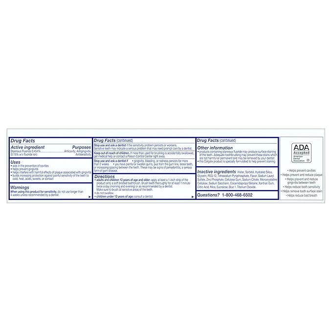 Colgate Total Teeth Whitening Toothpaste Gel, 10 Benefits, No Trade-Offs, Sensitivity and Whitening Gel Toothpaste, 4.8 oz Tube