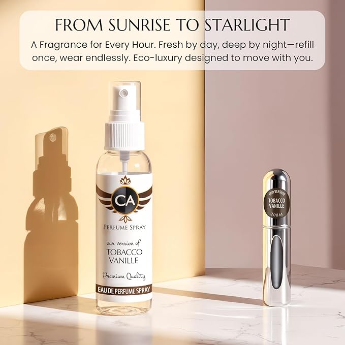CA Perfume Eco Refill Impression of Oud & Bergamot Intense For Women & Men Unisex Fragrance Concentrated Long Lasting Eau de Parfum Spray Refillable Atomizer Bottle2 Fl Oz/60ml