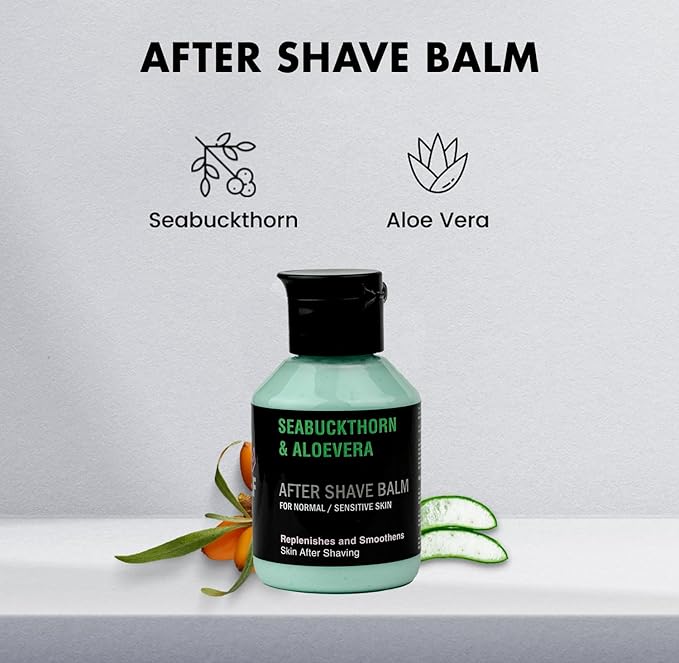 Alcohol Free After Shave Lotion for Men – Razor Bump & Ingrown Hair Relief, Soothes Post Shave Burn, Non Greasy, with Aloe Vera & Sea Buckthorn | 3.71oz