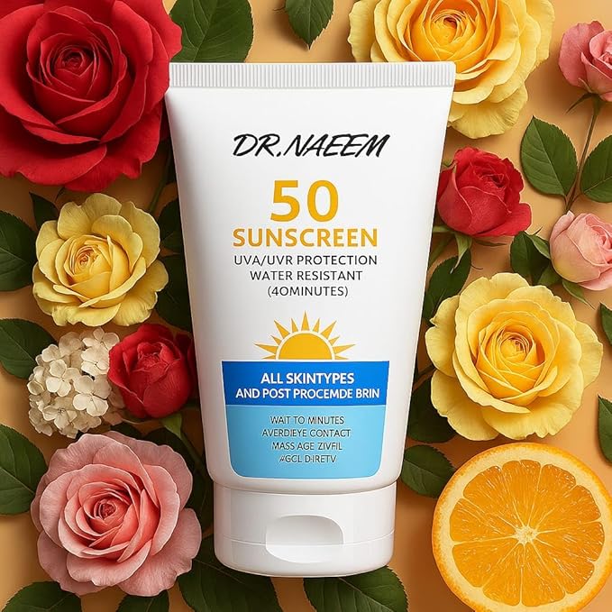 50ml Hydrating Face Moisturizer SPF 50 – Daily Facial Moisturizer & Sunscreen for Men & Women – Lightweight Hidratante Facial with Hyaluronic Acid – Non-Greasy Daily Face Sunscreen