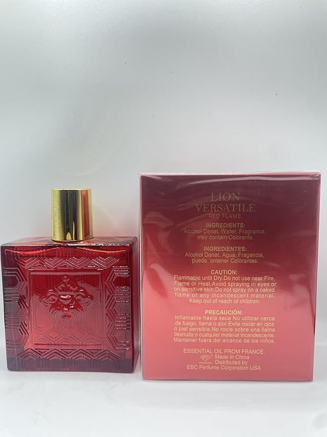 EBC-Collection, VERSATILE RED FLAME Perfume for Men, 3.4oz/100ml