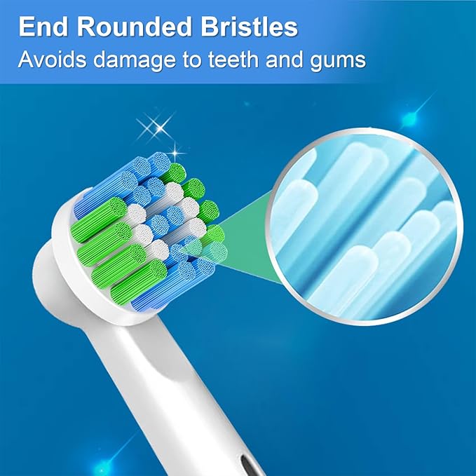 Replacement Toothbrush Heads Compatible with Braun Oral B, 20 Pack Professional Electric Brush Heads for Oral B Replacement Heads Refill Pro 1000/1500/4000/7000/8000/9600 Etc.