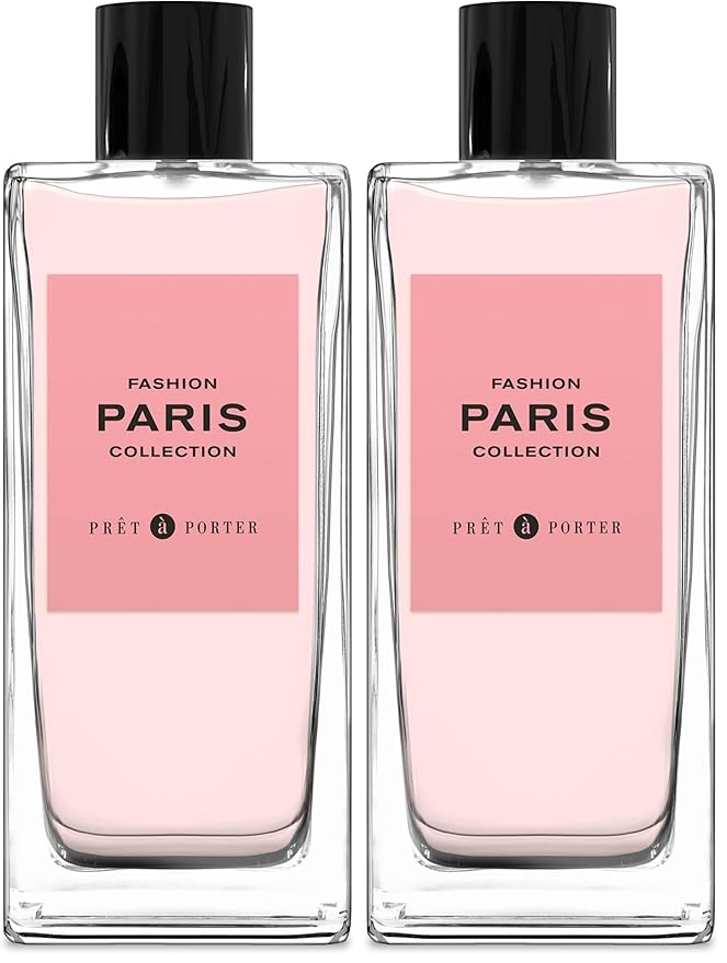 Pret à Porter City Collection Paris Eau de Parfum 100 ml(3.3 oz)(Pack of 2), Notes of Rose, Musk, and Amber, Women's Fragrance, Long Lasting, Everyday Fragrance, Travel Size