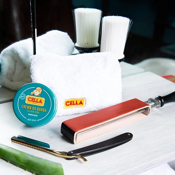 Cella Milano Aloe Vera Shaving Cream Soap, 150 g – Dense, Luxurious Lather with Razor-Glide Protection, Made in Italy Since 1899”