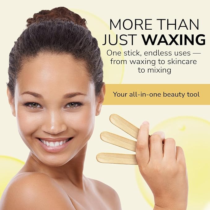 Large Wax Applicator – Durable, Premium Birchwood Wax Sticks for Smooth, Even Application – Hygienic, Disposable Waxing Sticks for Professional or Personal Use – 6" x 3/4", Box of 500