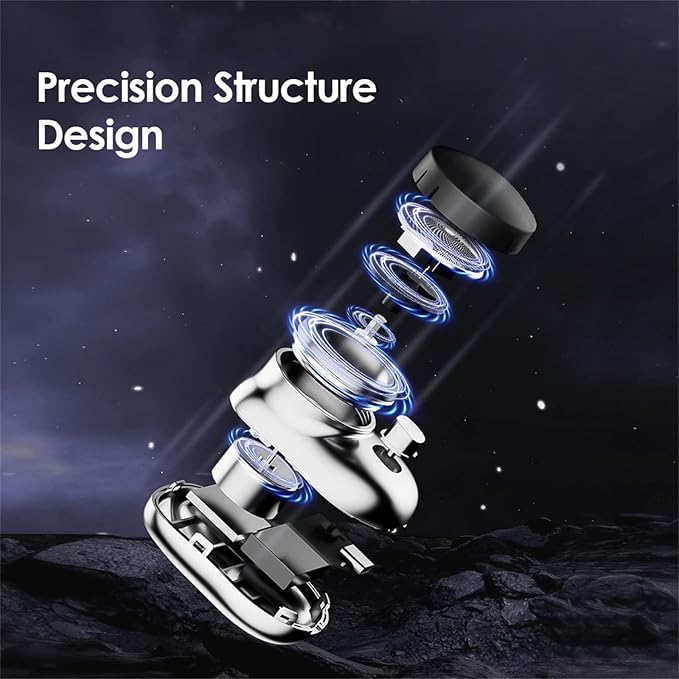 Mini Shaver Portable Electric Shaver, 2023 New Pocket Shave, Magic USB Mini Razor for Men, Rechargeable Travel Razors Men Shaving Face, Silver, 3.94×3.58×1.93 Inch, 1.0 Count
