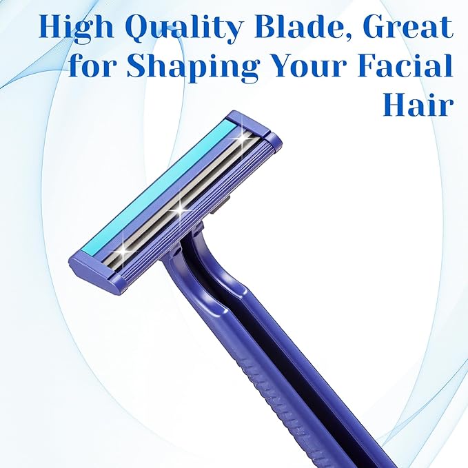 200Pcs Twin Blade Razors for Men, Twin Blade Disposable Razors With Clear Safety Cap, Stainless Steel Disposable Shaver, Multipurpose Portable Manual Shaver for Bathing Hotel Travel