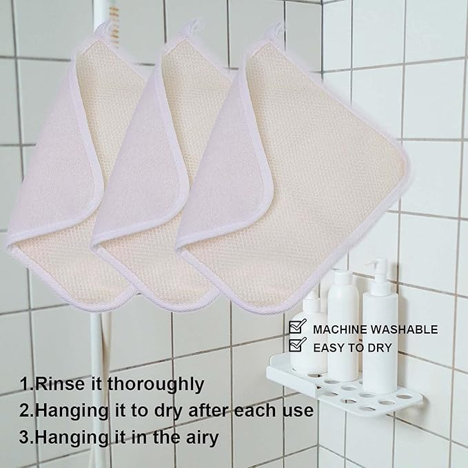 Soft Weave Washcloth for Face - Face Washcloths - Exfoliating Washcloths for Dead Skin - Exfoliating Towel Pack - Bulk - Washcloths Scrubber for Body and Face - Towel - 6 Pack
