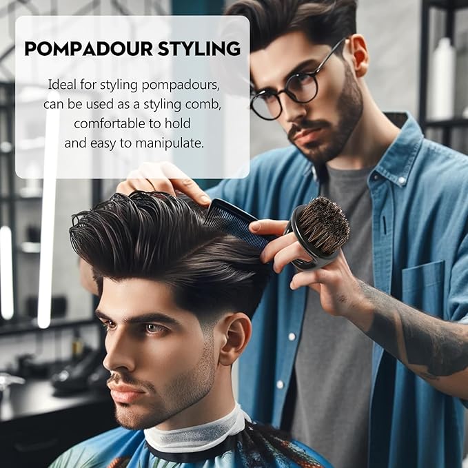 2-Pack Professional Knuckle Brush for Barbers - Essential Beard and Mustache Grooming Tool for Barbering and Styling - Suitable for All Hair Types.
