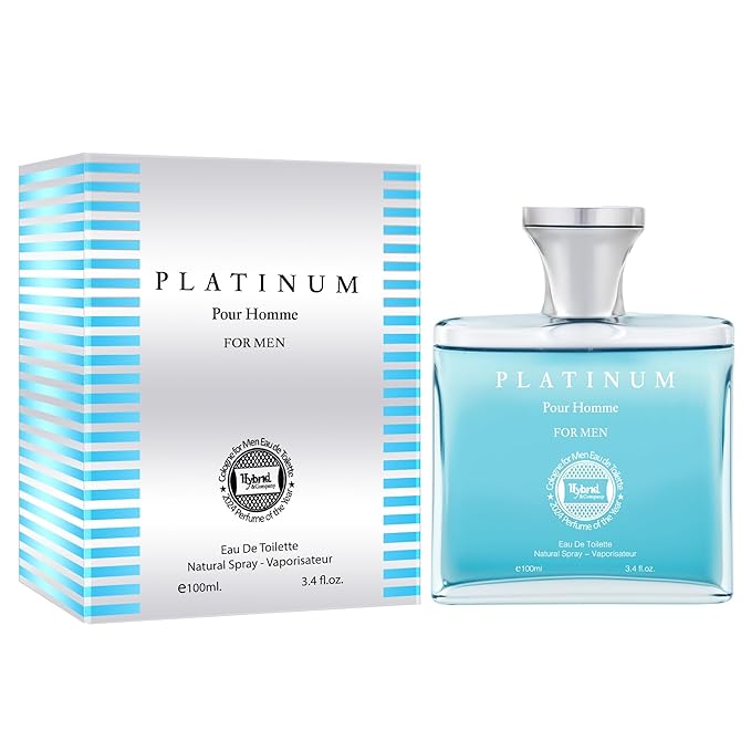 Hybrid & Company Platinum Pour Homme For Men Eau De Toilette Vaporisateur Natural Spray 3.4 Fl Oz