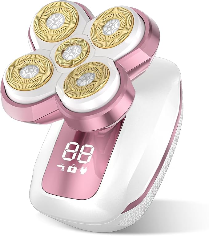 Electric Razor for Women with 5D Magnetic Blade, Women Shaver Waterproof Use, Hair Storage Design, Fast Type-C Charging & LED Power Display, Travel-Friendly