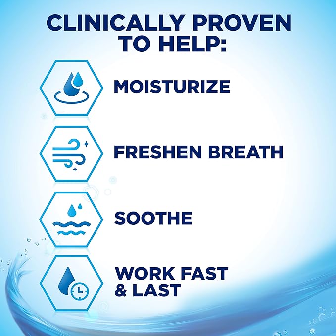 biotène Oral Rinse Mouthwash for Dry Mouth, Breath Freshener and Dry Mouth Treatment, Fresh Mint - 33.8 fl oz (Pack of 2)