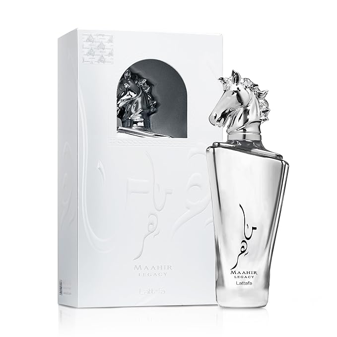 Lattafa Maahir Legacy - Aromatic Spicy, Citrus, Amber Wood - Eau de Parfum Long-Lasting Fragrance for Men, 3.40 Ounce / 100 ml