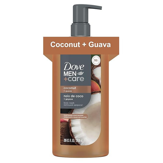 DOVE MEN + CARE Plant-Based Coconut + Guava Body Wash for Men For Moisturized Skin 26 Fl Oz