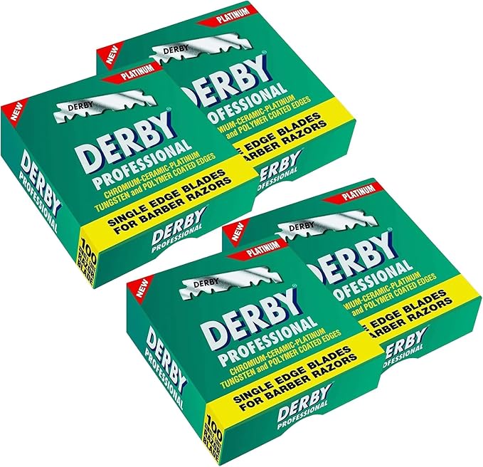 400 Derby Professional Single Edge Razor Blades for straight razor (Four Hundred Pieces)