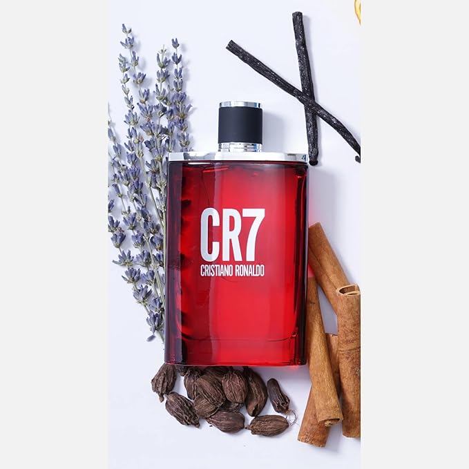 CR7 Cristiano Ronaldo - Eau De Toilette Cologne Scent for Men - Woody, Musky Scent with Lavender, Cardamom, Tobacco, and Cedar - From Cristiano Ronaldo’s Original Men’s Fragrance Collection - 3.4 oz