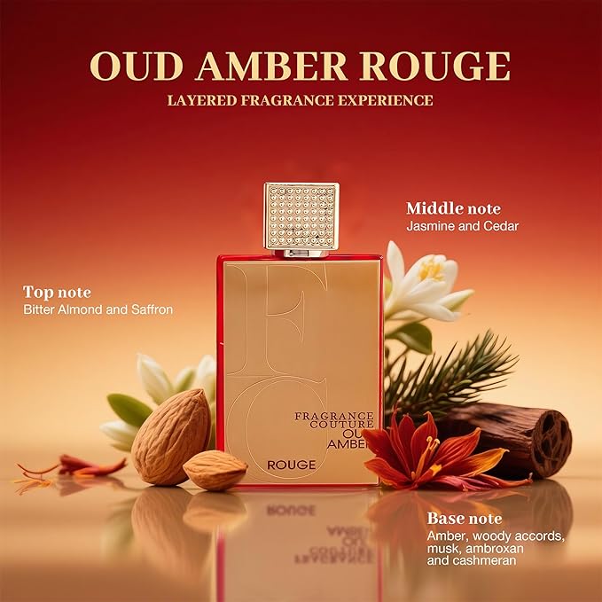 Men's Cologne Gift Set 4 Pack Oud Amber Seris - 3.4 Fl Oz Each | Vanilla Bourbon, Leather & Amber Floral Fragrance | Luxury Eau de Toilette Quartet